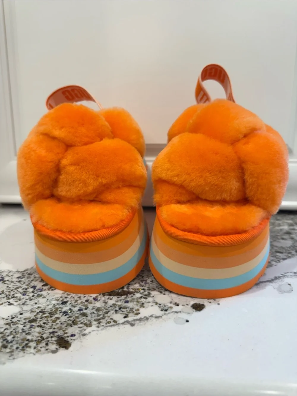 UGG Disco Stripe Platform Slides – Brand New With Tags